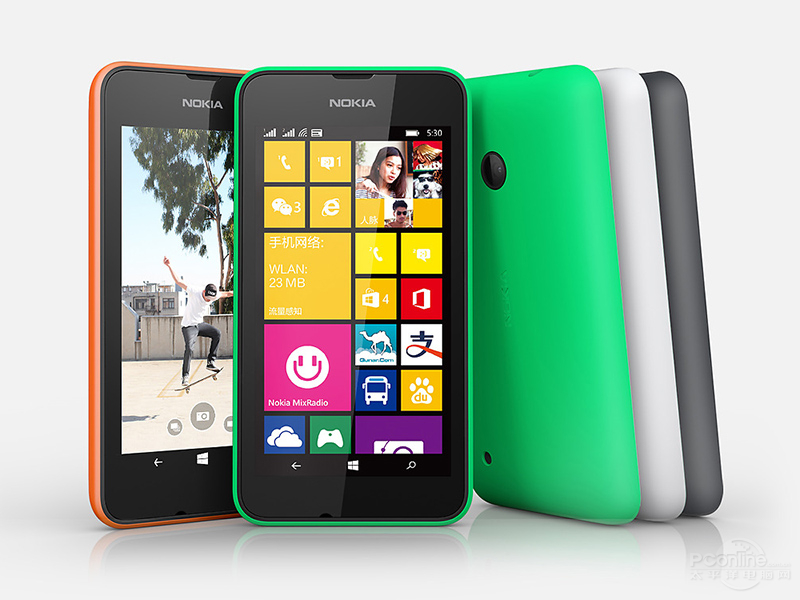 Nokia 530 colors(Black , white , yellow , orange)