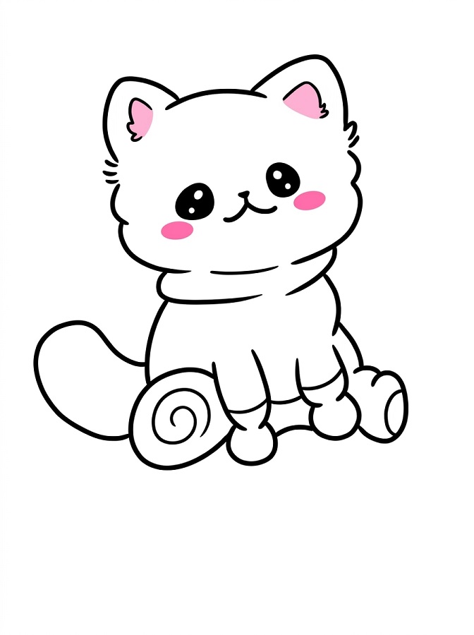 Cute cat smiling